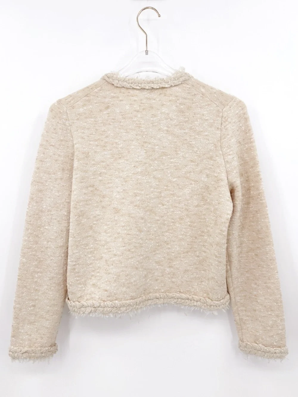 J.CREW Marled Fringe Lady Jacket Mini Skirt Matching Set Heather Sand S